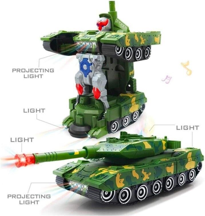 craftootoys Military Fighter Automatic Deformation Tank to Robot2in1 Toy-3D Lights and Music-picture-43