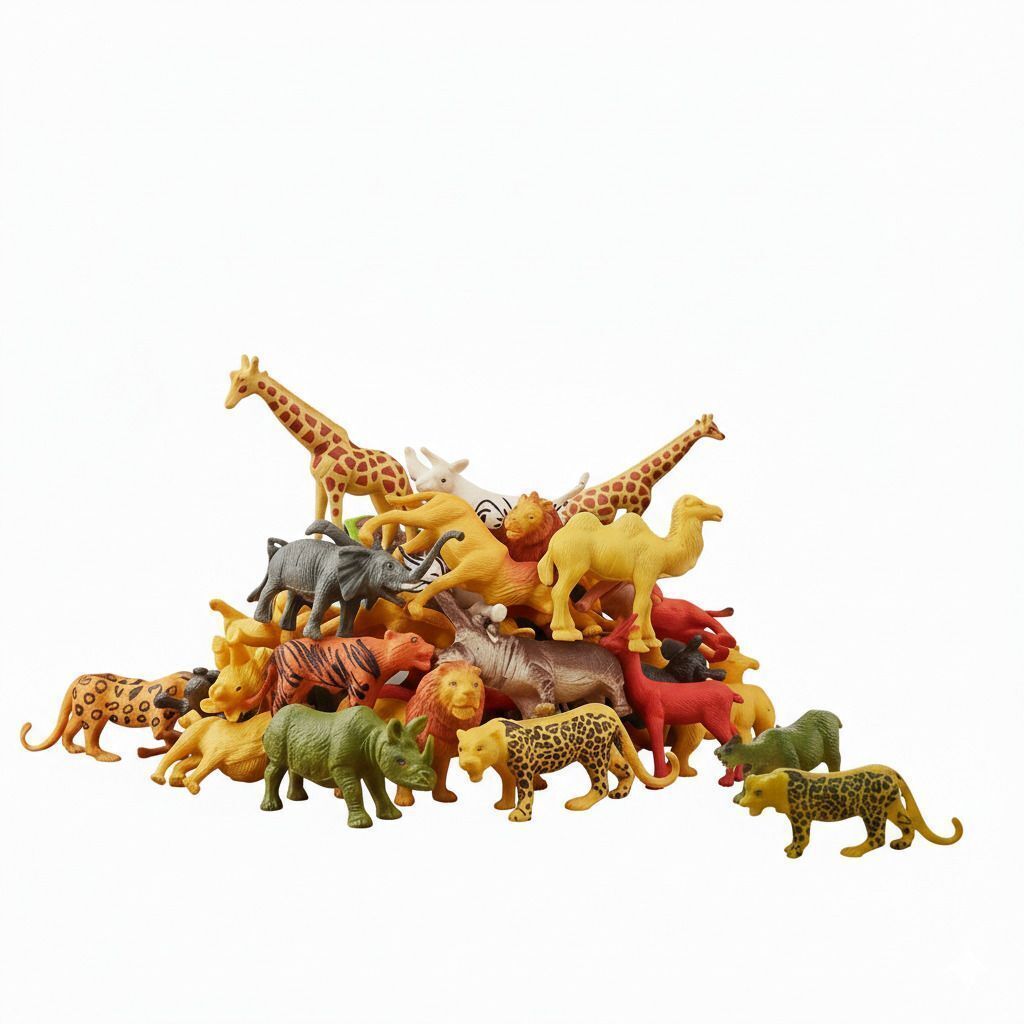 navrangi 12 PC Jungle Safari Realistic Wild Animal Toy Figure Playing Set Toys for Kids-picture-15