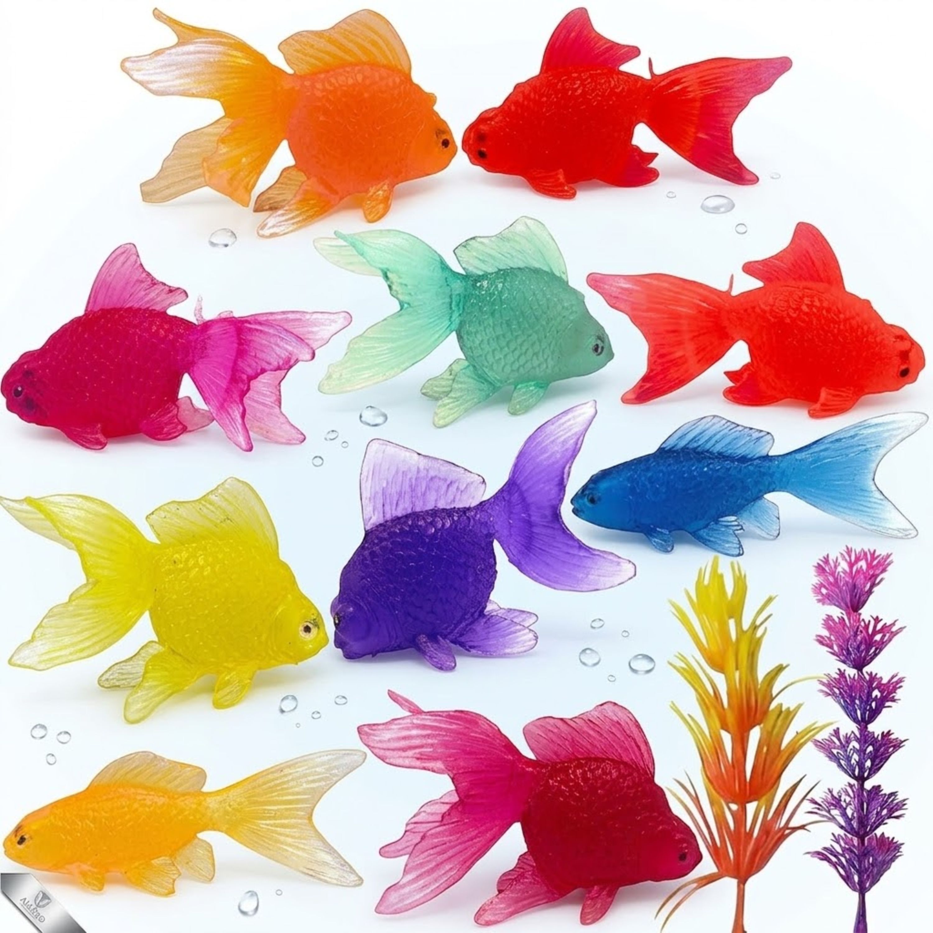 playhubs Little Cute Fish Toys for Kids 3+ | 12 Pcs Sea Animal Figures | colorful Marine-picture-14