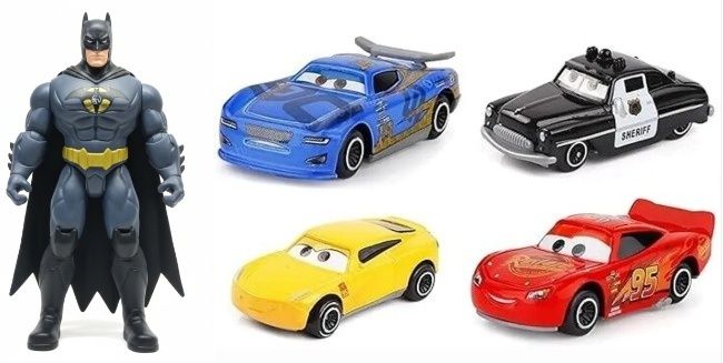 khilona waala Pack Of Superhero BATMAN & Mini Metal Die Cast Car Set of-4 Toy-picture-21
