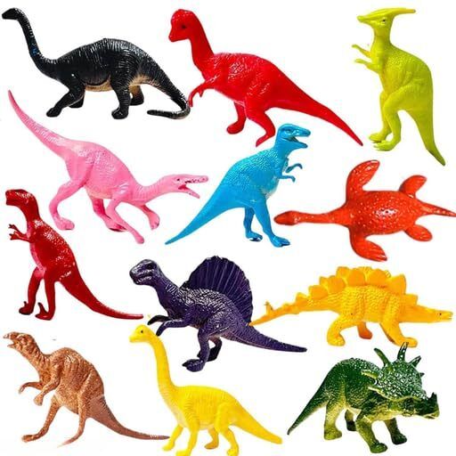 jericos Dinosaur Figures Toy Set – 12 Rubber Dino Toys for Kids-picture-22