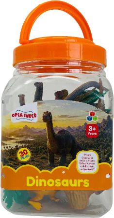 open ended Dinosaurs world Playset with Accessories & Storage Bucket 30 Pcs-picture-30