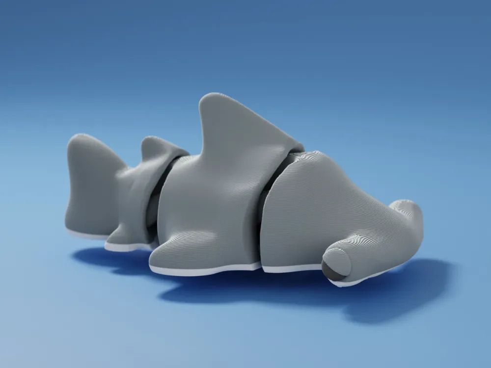 3dridalstudio Articulated Flexi Hammerhead Shark 3D Printed Moving Joint Fidget Toy-picture-28