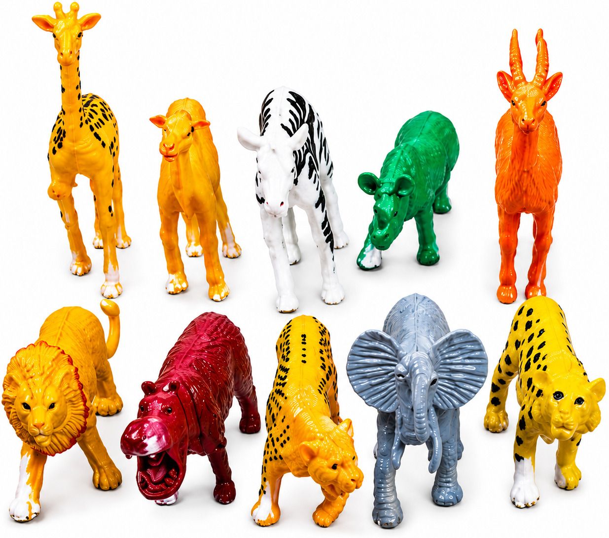 awals Wild Safari Animal Figures Toy Set 10 Pieces for Kids Age 3+-picture-21