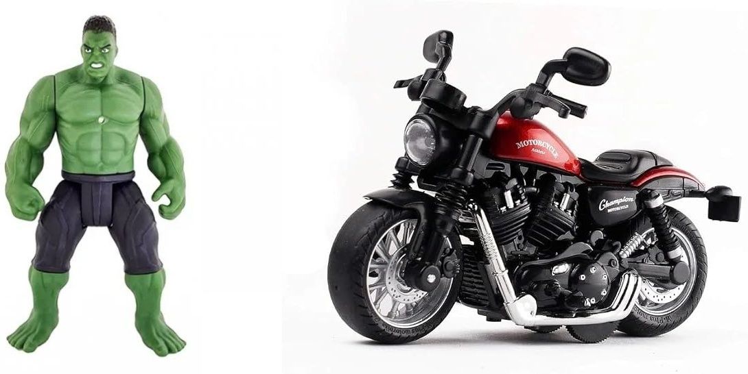 Pack Of Superhero HULK & DHOOM BIKE Best For Birthday Gifts For Kids Boys-image-4