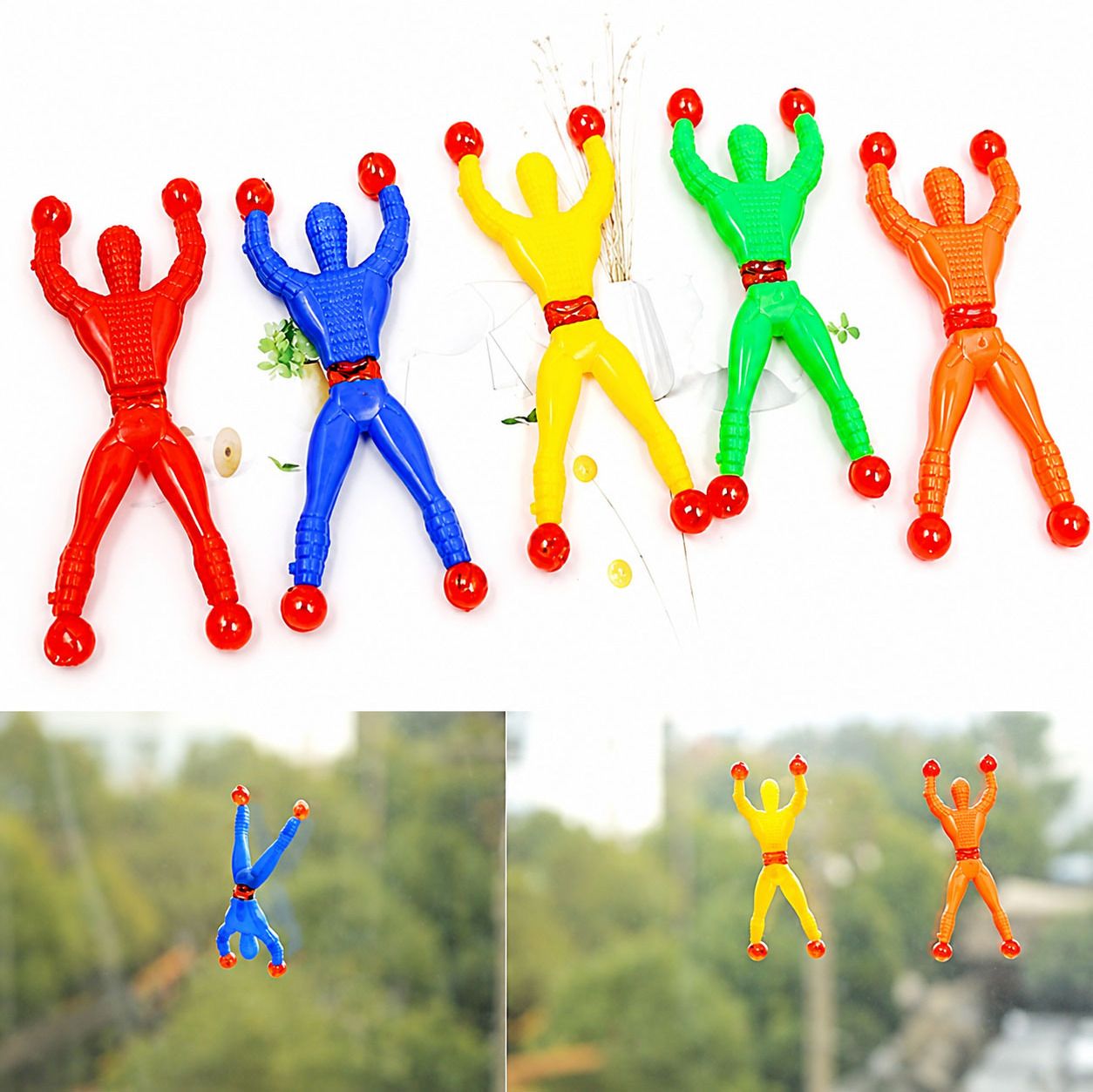 velmi Sticky Wall Men Toy Pack of 5, Reusable Climbing Toys for Kids-picture-39
