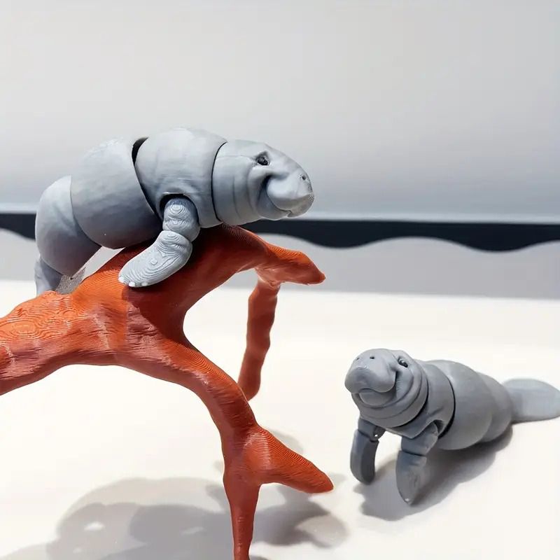 3dridalstudio Articulated Flexi Manatee 3D Printed Moving Joint Toy And Fidget Showpiece-picture-13