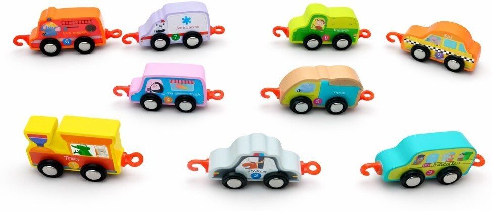 Wooden Traffic Vehicle Train Set for Kids-image-19