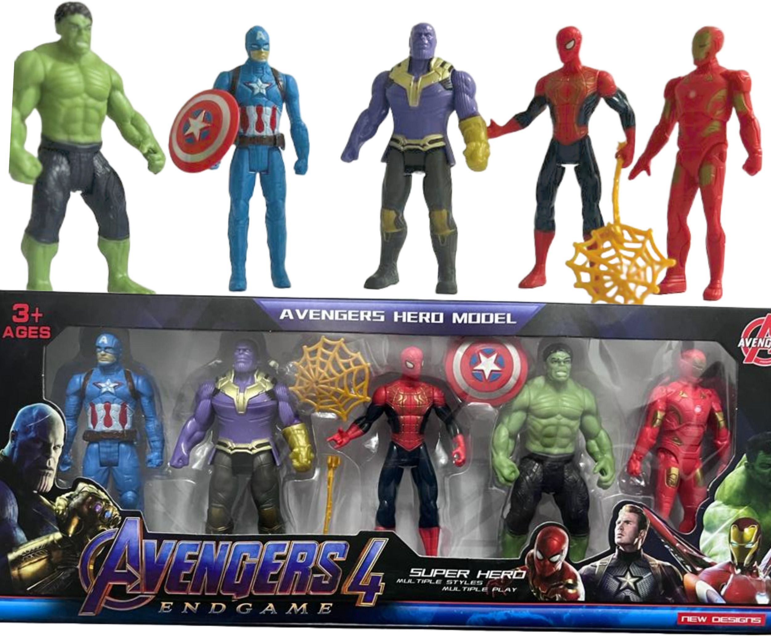 zn store Marvel Avengers End Game Super Heroes Action Figure Toy Set for Kids. Pack of 5-picture-11