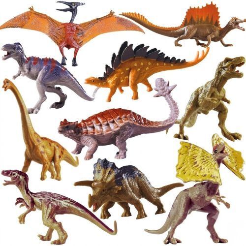 12PC Mini Dinosaur Toy Set for Kids | Realistic Prehistoric T-Rex Animal Figures-image-2