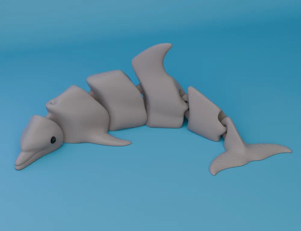 3dridalstudio Articulated Flexi Dolphin 3D Printed Moving Joint Toy And Fidget Showpiece-picture-29