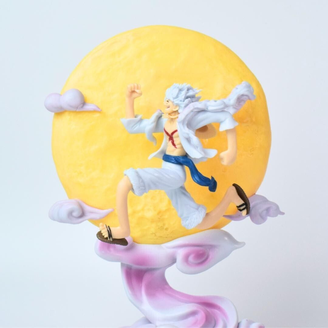 shree radhey gift gallery Gear 5 Luffy Anime Action Figure with Moon Base | One Piece | Premium Desk Decor-picture-11
