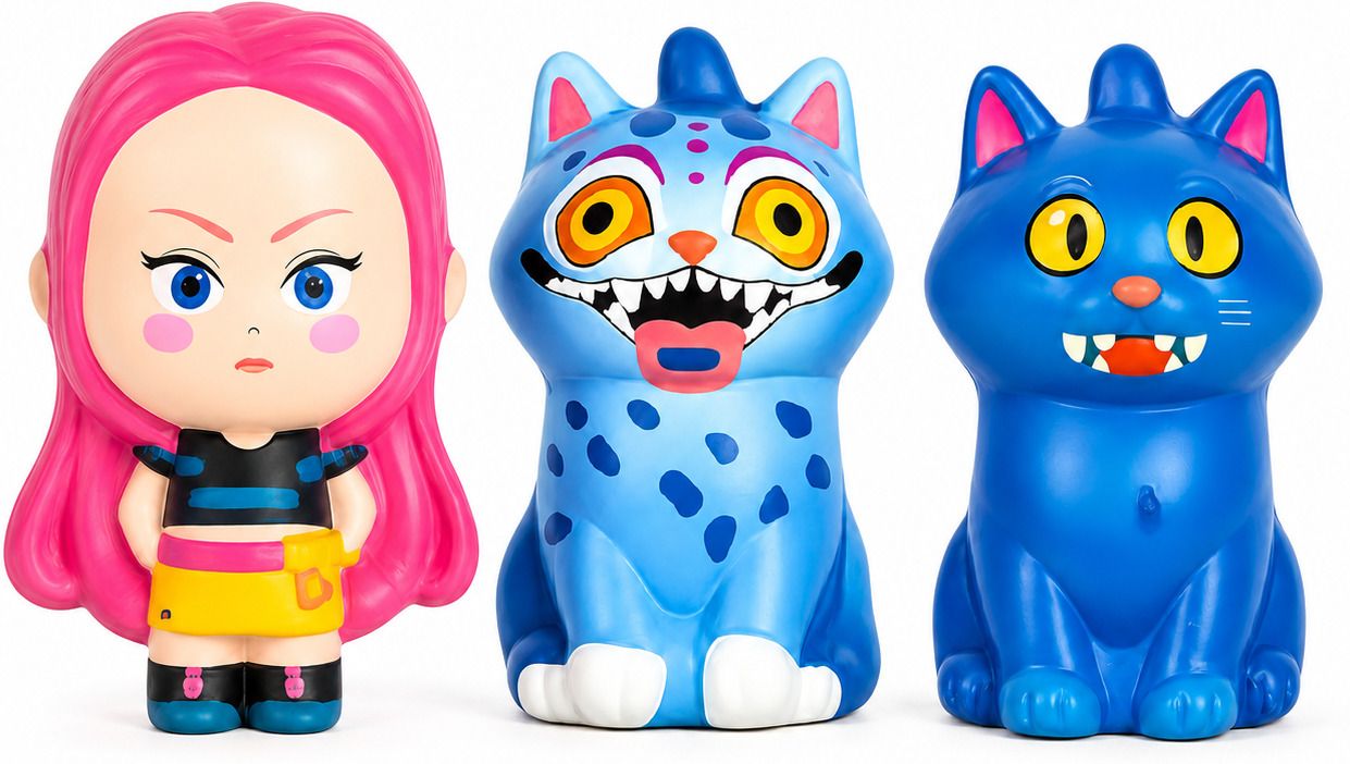 boenjoy gifts K Pop Squishy set of 3 Meera & Cat for Boys, Girls and Adults-picture-28