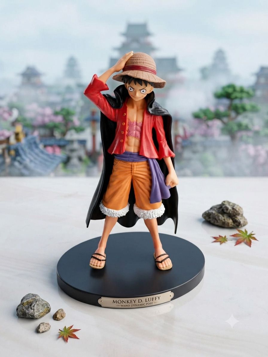 kamli enterprisess Monkey D. Luffy Anime Action Figure|Premium One Piece Wano Dynamic Pose 18cm-picture-47