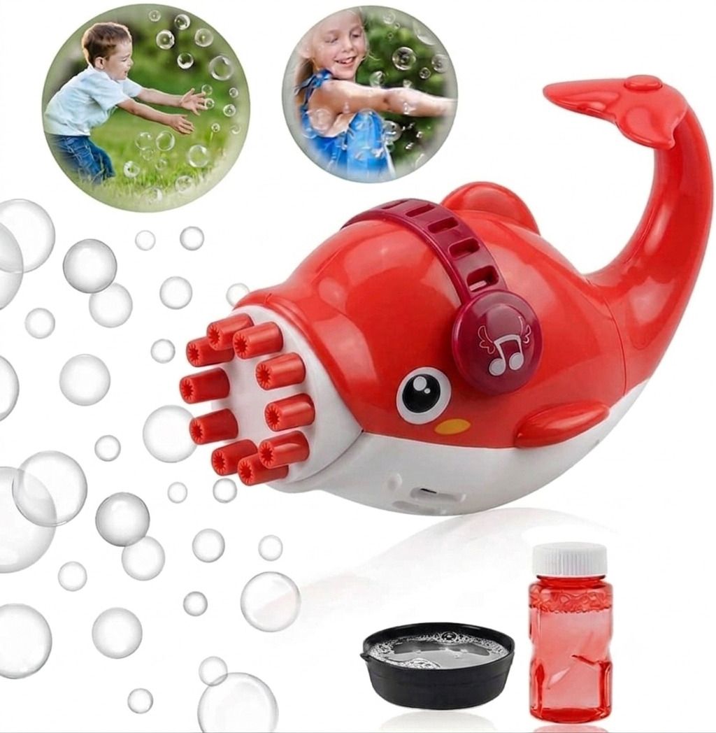 Automatic Dolphin Bubble Gun Blower Machine ,Electric Bubble Maker Toy for kids Water Gun-image-41