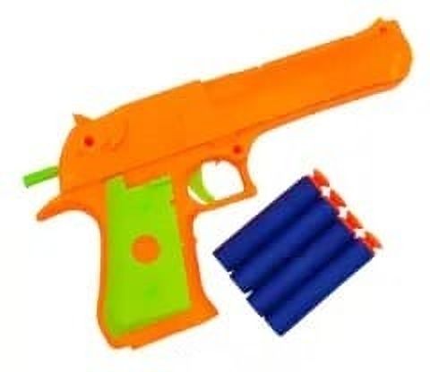 Plastic Toy Gun with 4 Soft Bullets Toy for Kids Guns & Darts-image-32
