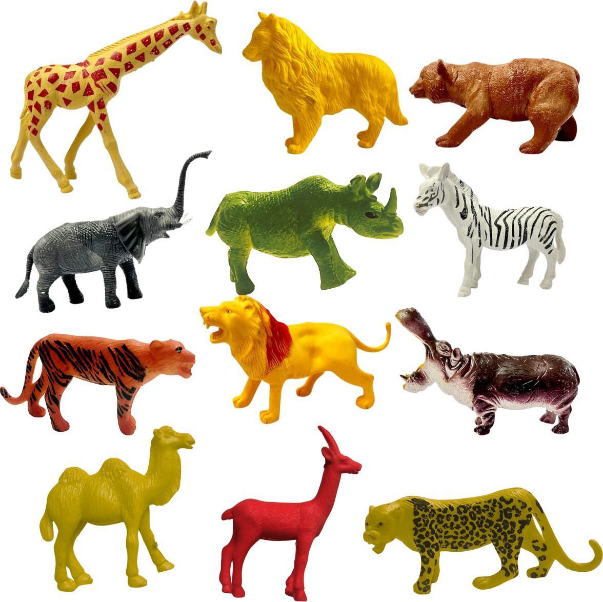 navrangi Mini Jungle Animal Toys for Kids – Pack of 12 Realistic Rubber Animals (5–6cm)-picture-26