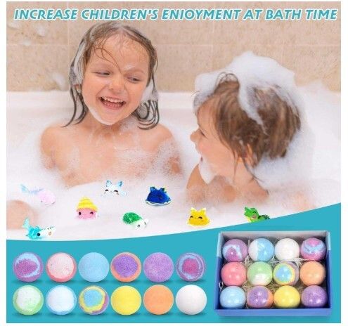 pmw Bath Bomb Gift Set 2 Pcs with Surprise Toys Inside for Kids - Random Gift-picture-34