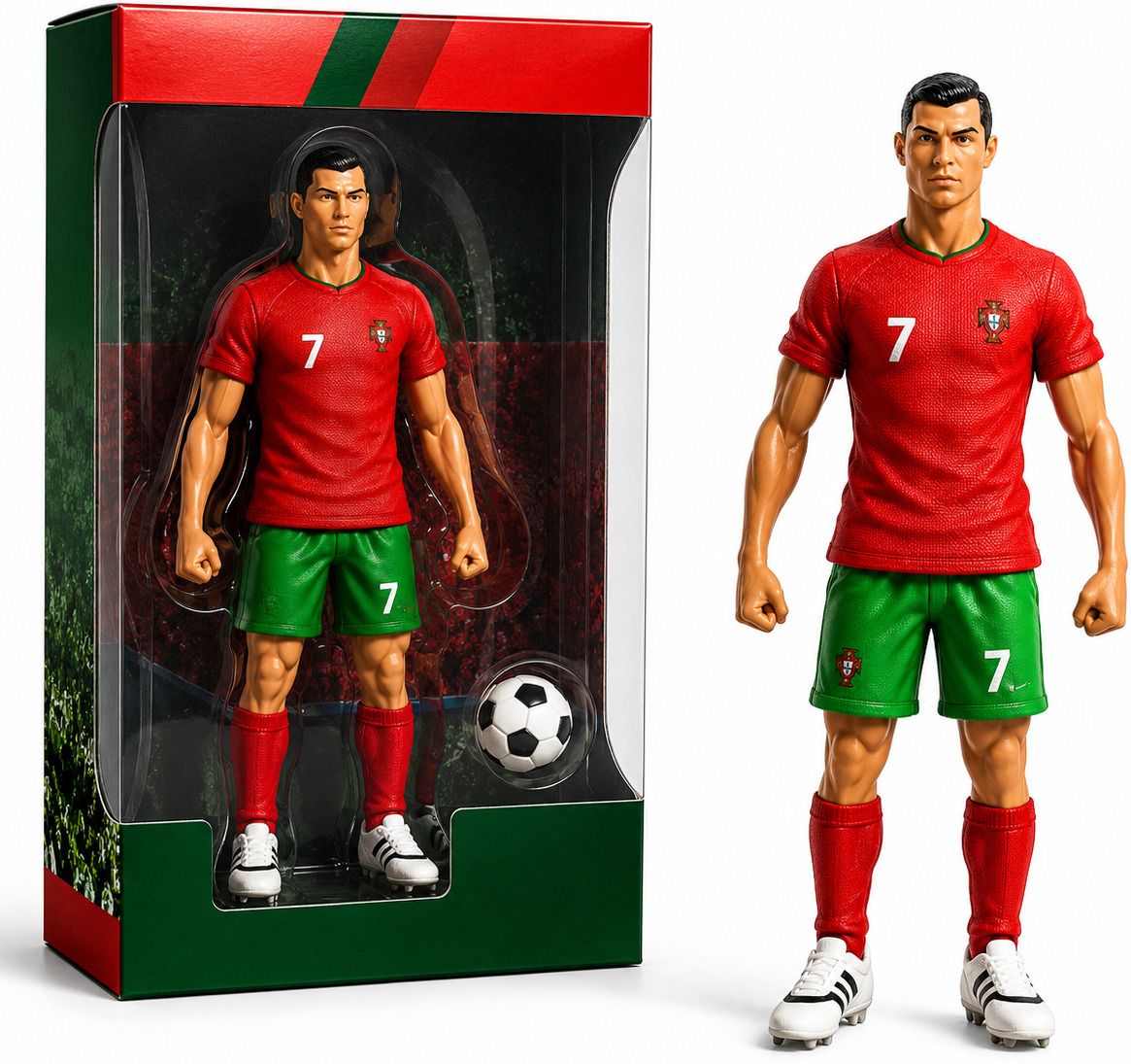 Ronaldo CR7 Football Action Figure Toy, Portugal Kit World Cup 2026 Collectible-image-10