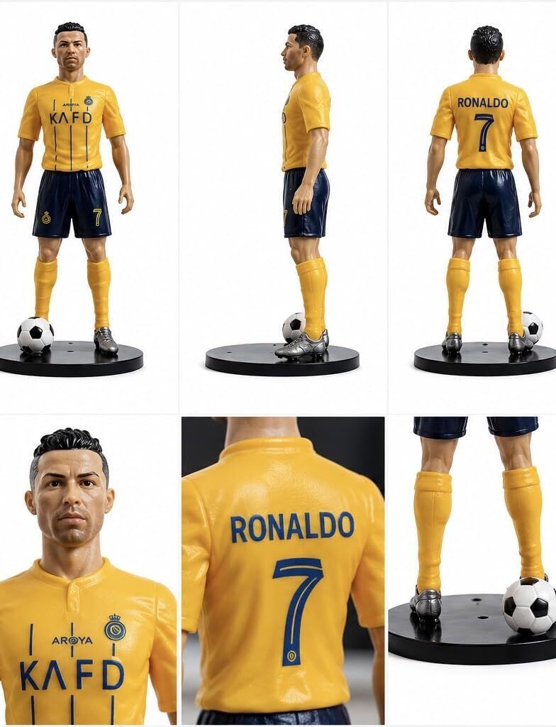 Football Player Figurine Statue with Ball | Sports Collectible Decor-image-15