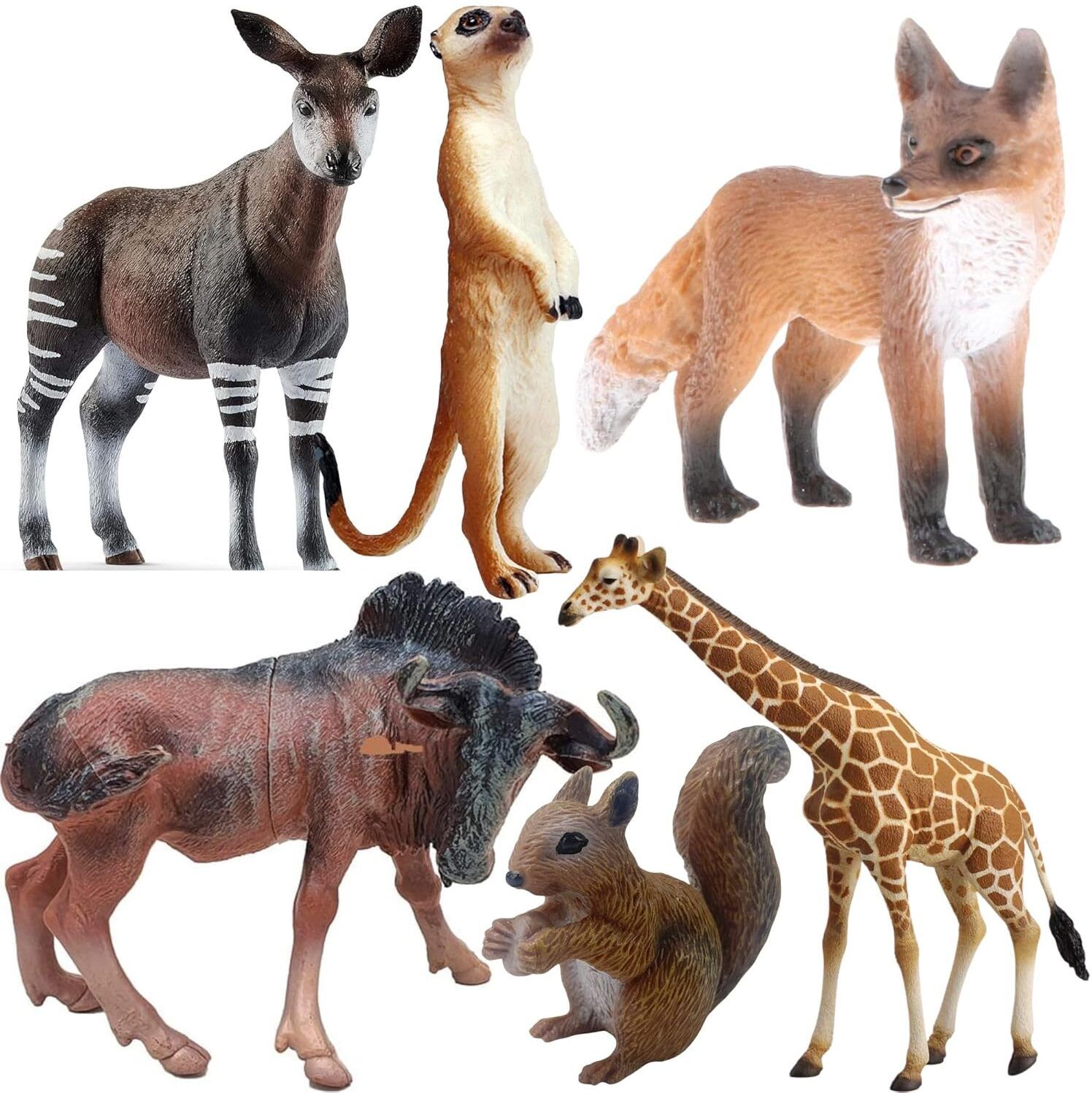 6 PCS Realistic Wild Jungle Animals Toys for Kids Attractive Forest Animals Toy-image-18