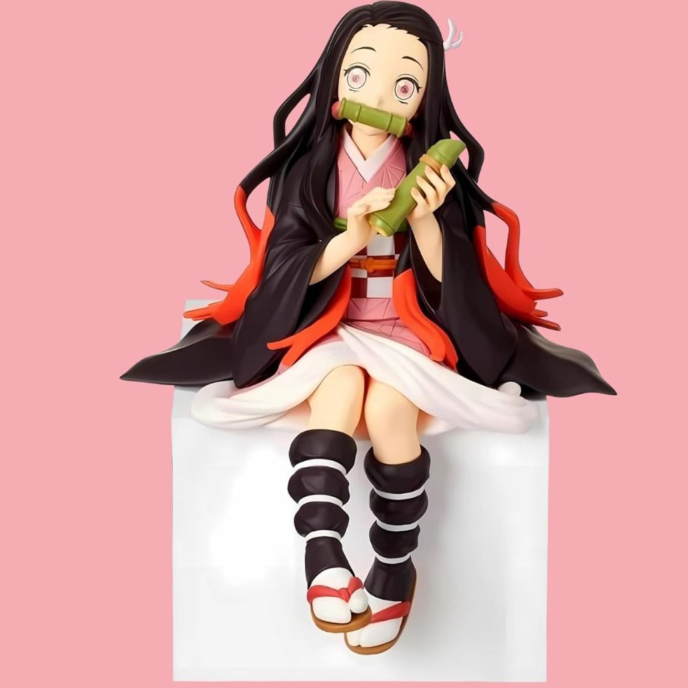 blue aura Demon Slayer Nezuko Action Figure Height-15cm (Nezu Eating)-picture-11