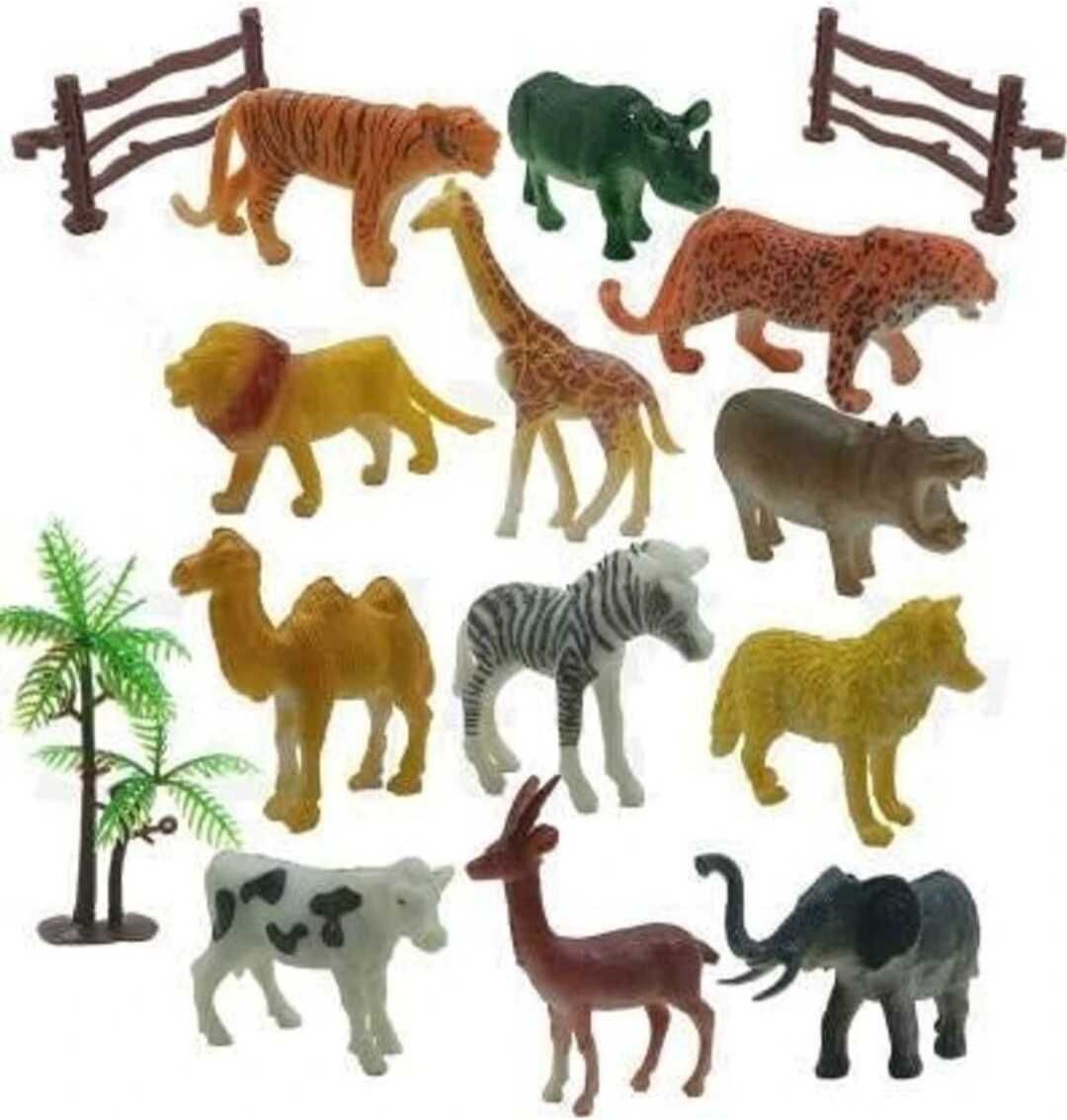 Educational Wild Animal Toy Set for Kids with Jungle Animals & Trees-image-28