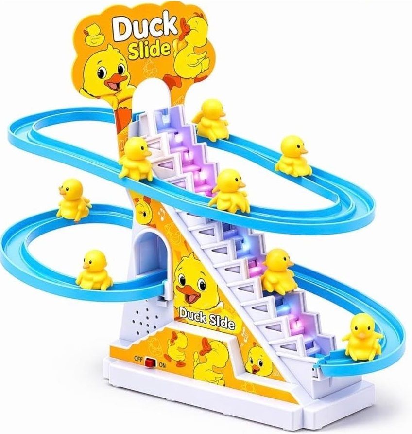 orelius fire Stair Climbing Escalator Duck Track Toy |Lights & Music |-picture-19