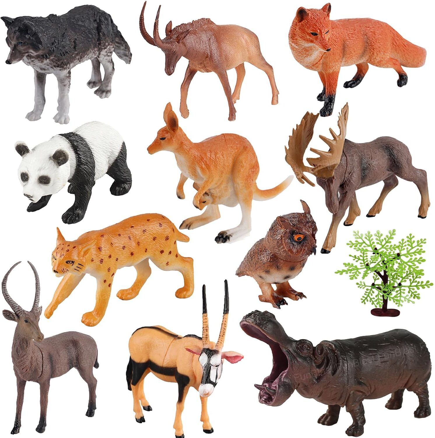12PCS Forest Animal Playset for Kids Birthday Gift-image-28
