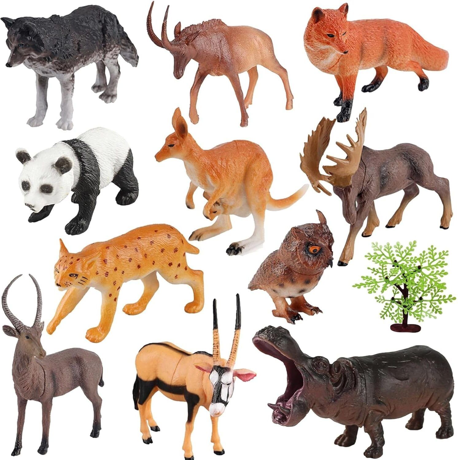 playhubs 2PC Big Size Realistic Jungle Animal Toy Set | Wildlife Animal Figures for Kids-picture-19