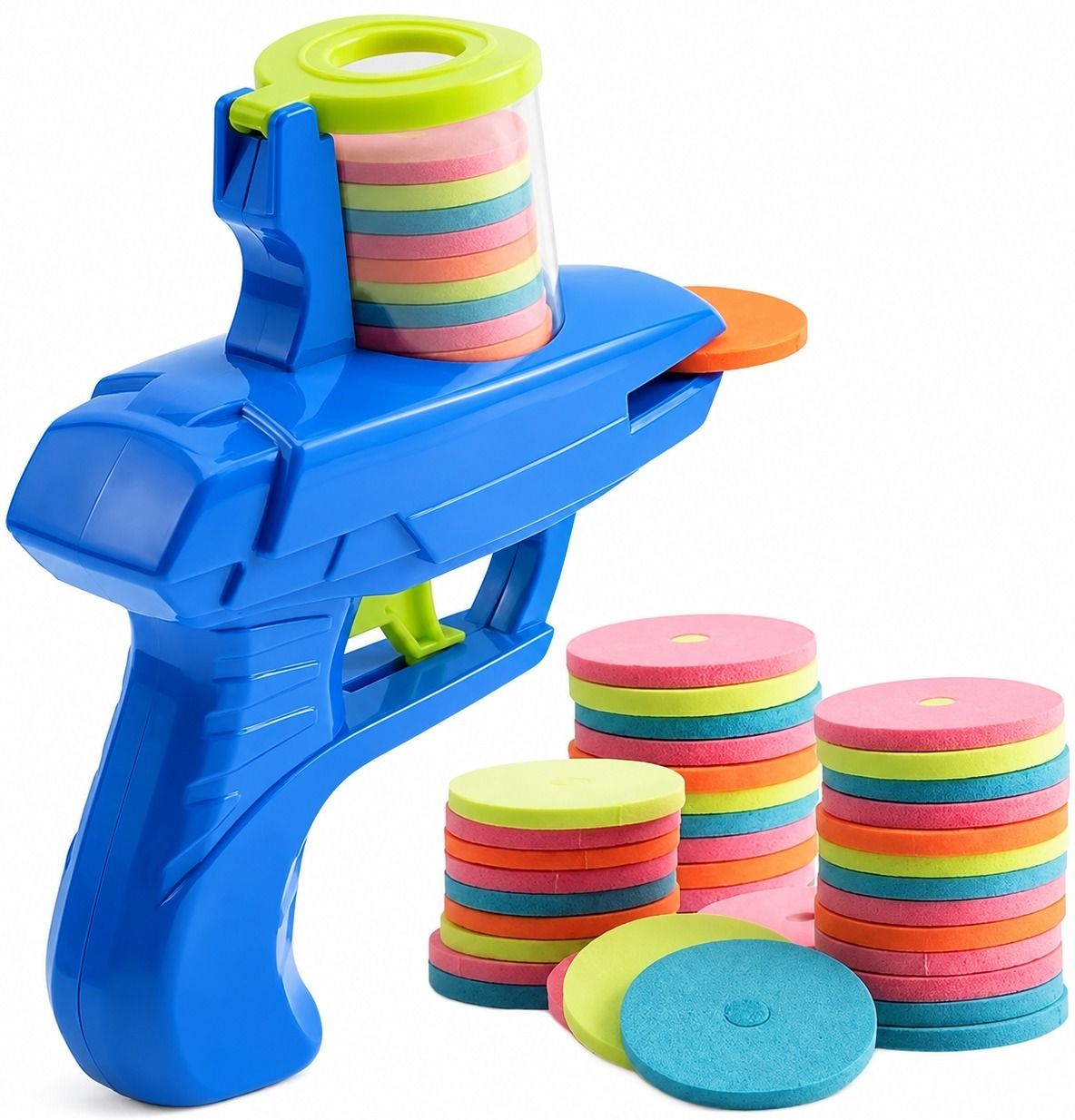 Gun Toy Flying Disc Launcher Shooter Soft Foam Bullet Flying Indoor Outdoor Game Darts & Plastic Bullets-image-30