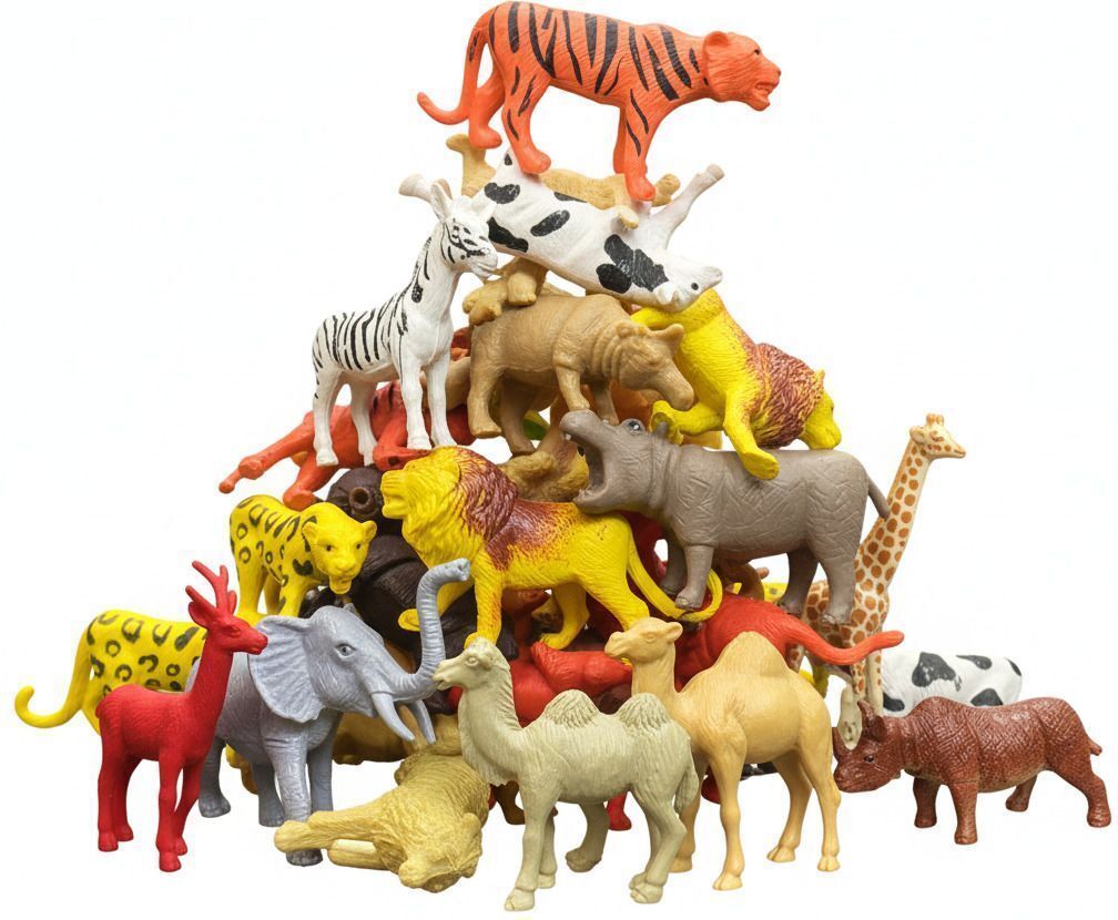 navrangi 12Pcs Jungle Realistic Wild Animal Toys Figure Playing Set for kids 3+ Years-picture-39