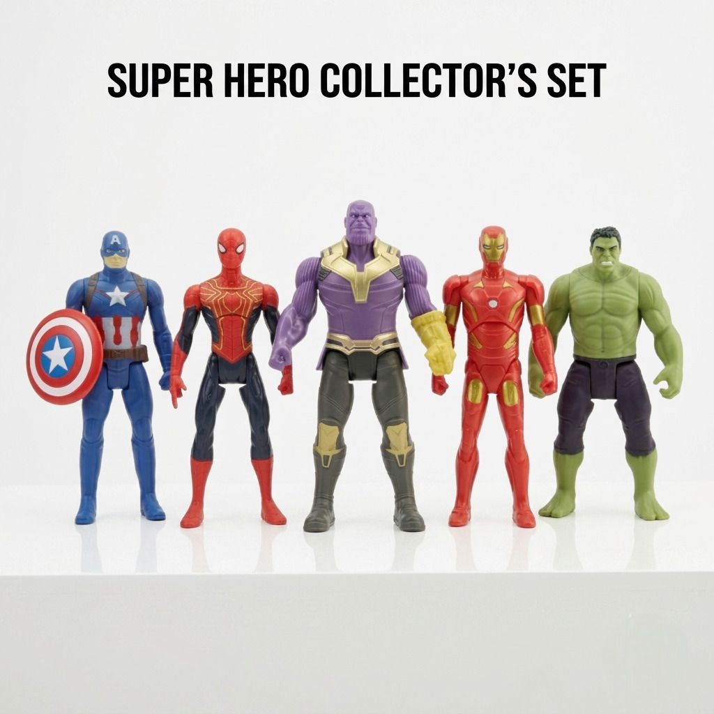 psonlinehub Kids Super Hero Action Toy Set | 5 Character Figure Collection | Gift Pack-picture-31