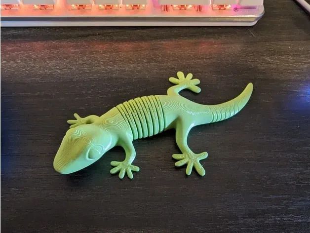 3dridalstudio Articulated Flexi Gecko Lizard 3D Printed Moving Joint Toy And Fidget Showpiece-picture-10