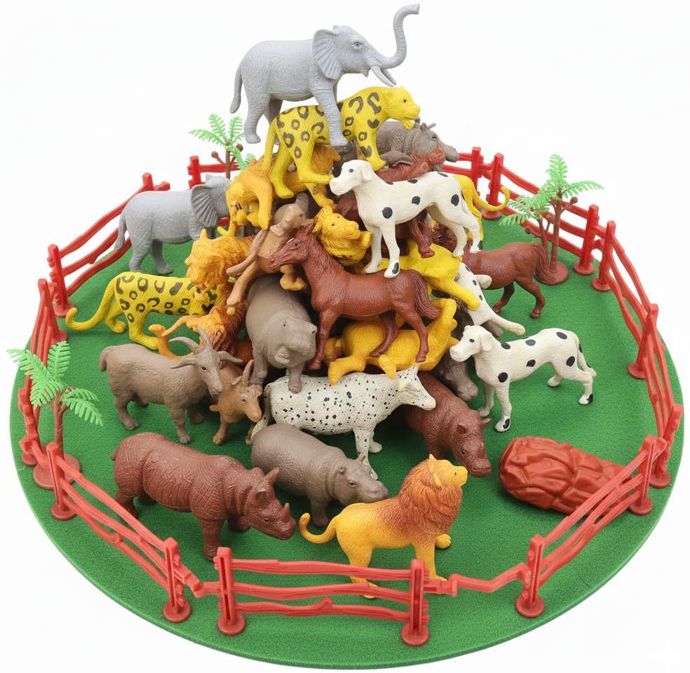12PCS Safari Animal Toys for Kids Forest Zoo Playset-image-10