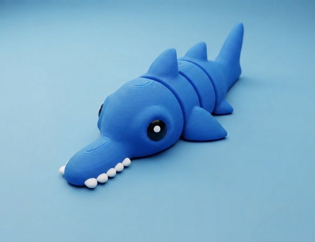3dridalstudio Articulated Flexi Sawfish 3D Printed Moving Joint Toy And Fidget Showpiece-picture-29