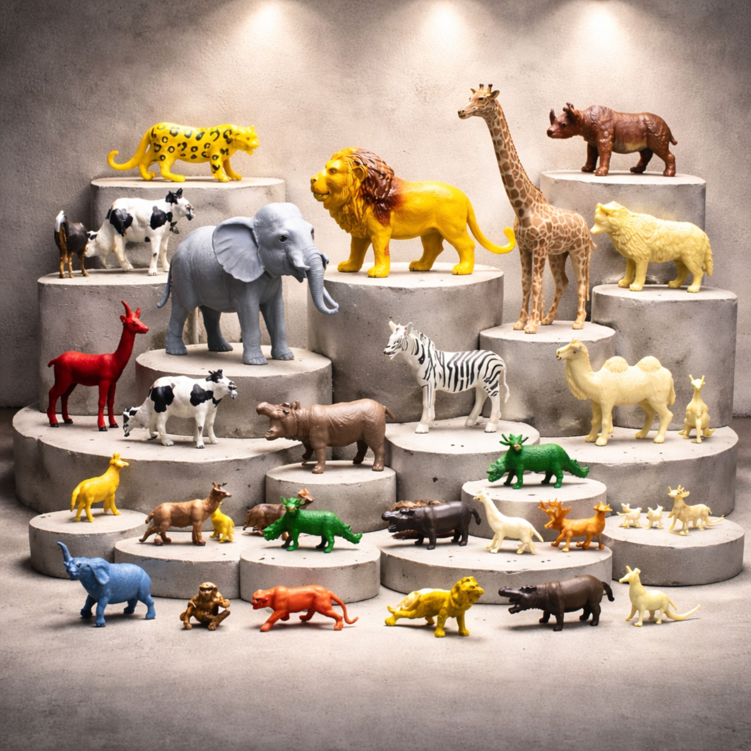 navrangi 24 Pcs big and baby Animal Toys for Kids, Jungle & Zoo Animals Toys Set-picture-36