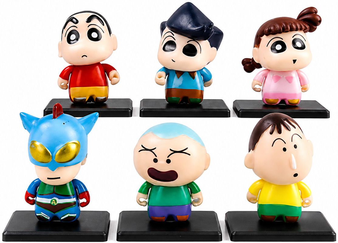 Shin Chan Character Figure Set of 6 | Mini PVC Collectible Toys |-image-18