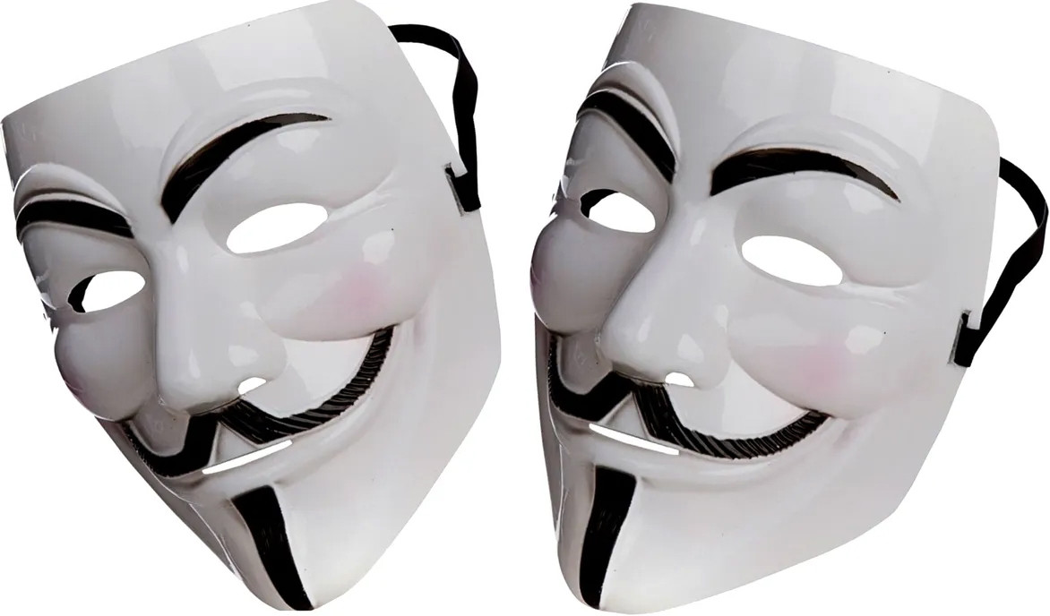 selva front Vendetta Anonymous Halloween universal-fitting Hacker Mask Party Mask image 1