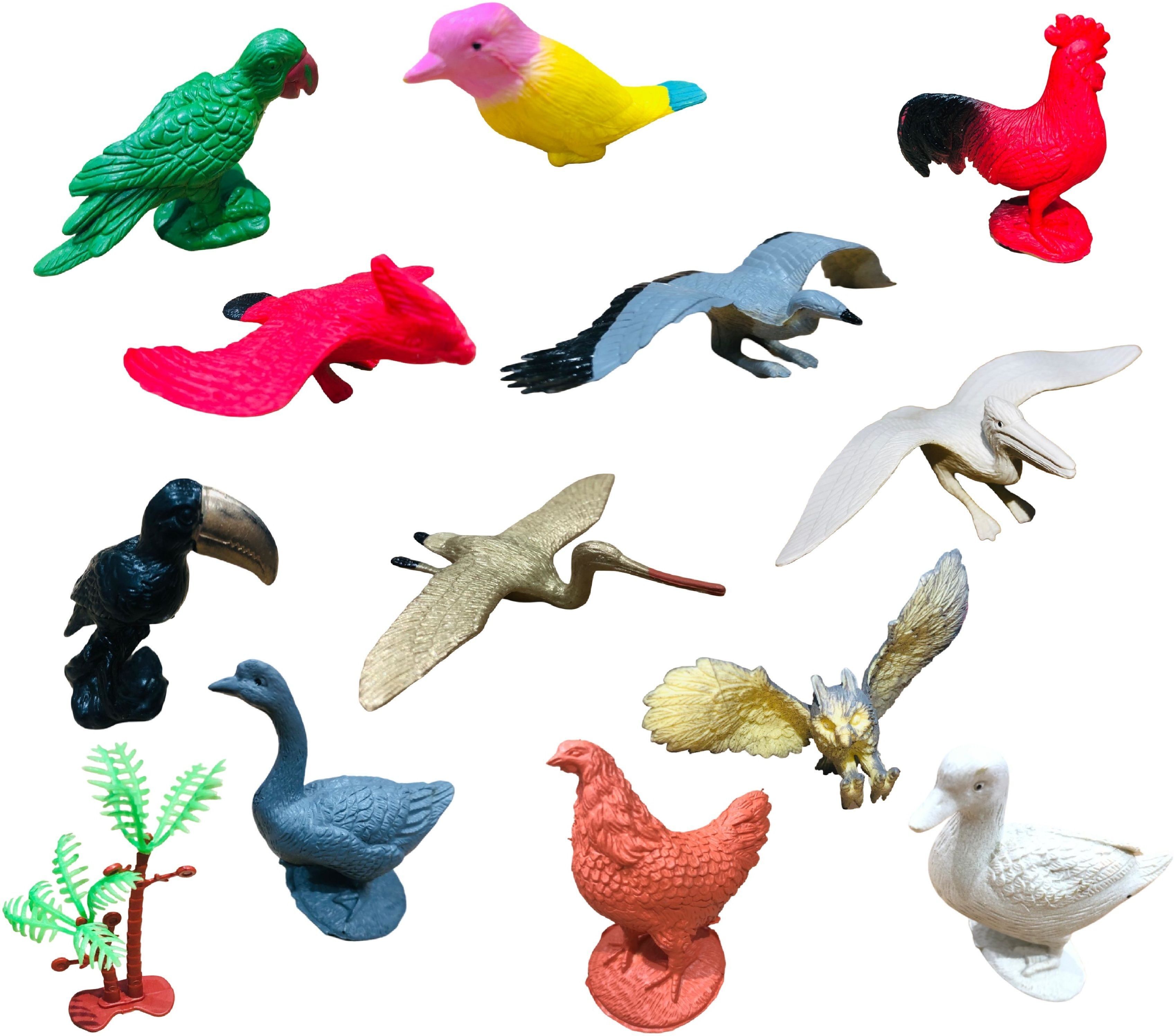 navrangi Birds Figure Toy Set of 12 Pcs with 1 Tree-picture-17