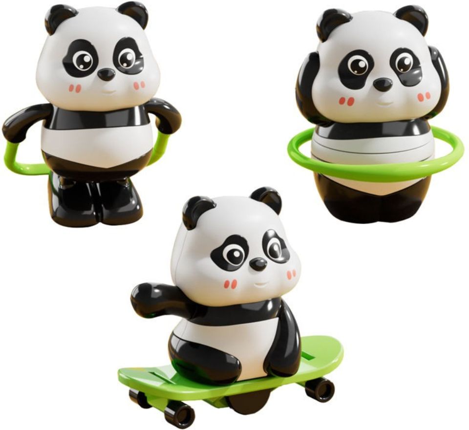 Panda Toy Set for Kids 3PCS Wobbling Action Figures Gift Pack Age 3+-image-48