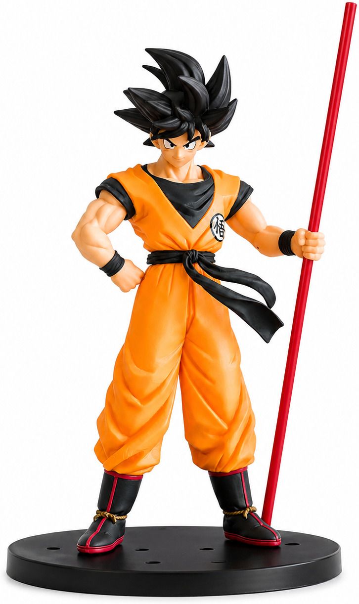crezor toys Dragon Ball Z Goku Action Figure Standing with Stick 22cm Anime Collectible Toy-picture-43