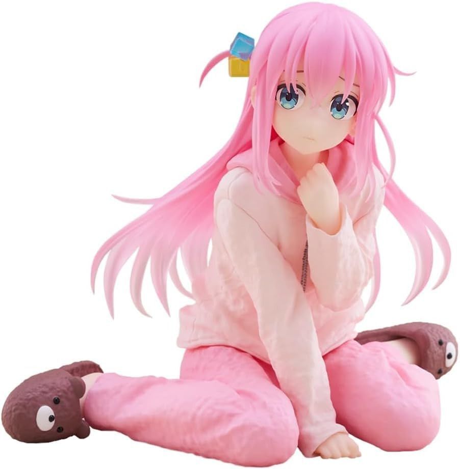 Anime Sitting Girl Action Figure | Pink Hair Hoodie Collectible PVC Figurine-image-4