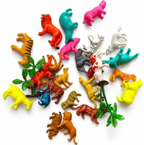 sufyquens Wild Animals Toy Set 24+ Pieces Plastic & Rubber Animal Figures for Kids-picture-16