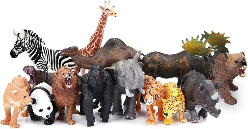12PCS Animal Action Figures Jungle Adventure Toy Set-image-33