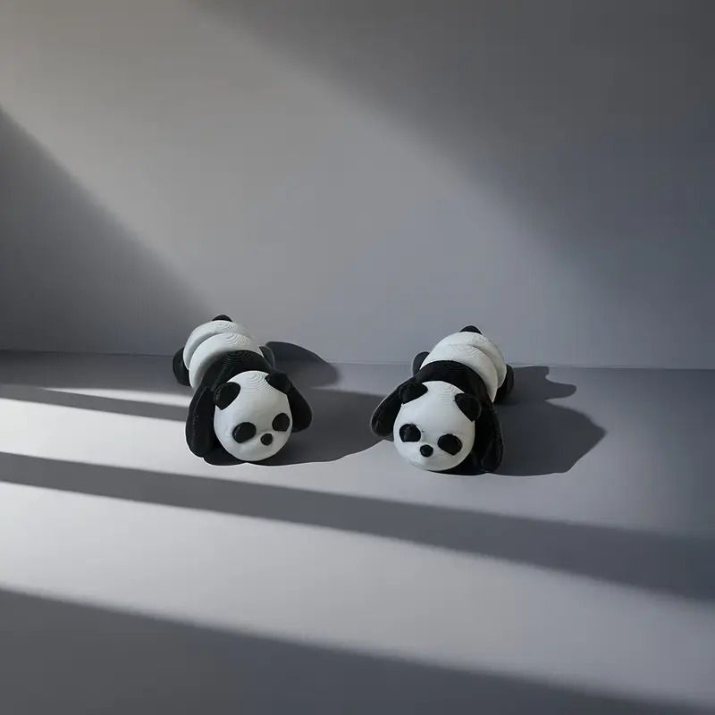 3dridalstudio Articulated Flexi Panda Bear 3D Printed Moving Joint Toy-picture-33