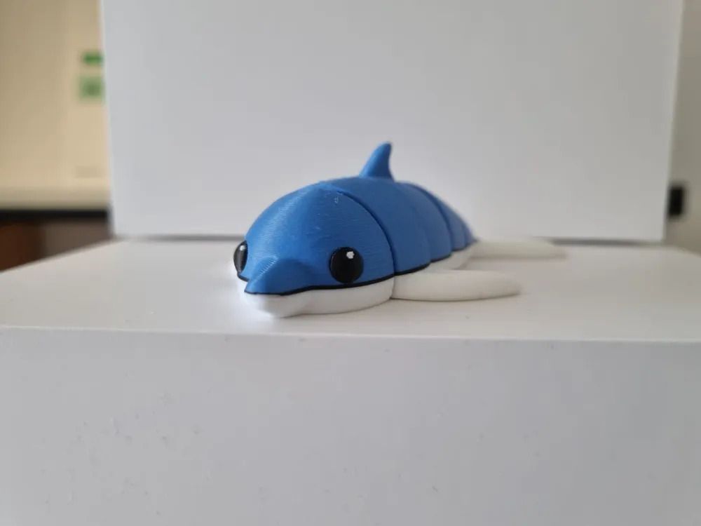 3dridalstudio Articulated Flexi Blue Dolphin 3D Printed Moving Joint Toy And Fidget Showpiece-picture-39
