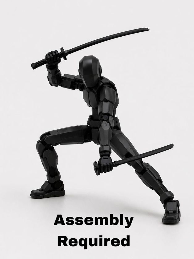 Dummy-13 Joint Articulated Action Figure (Assembly Require)-Black-image-17
