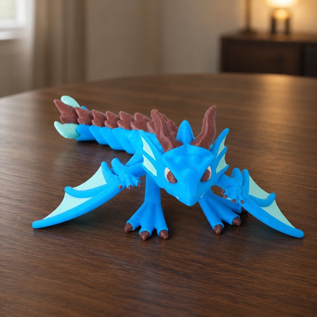 jigglejug Dragon Toy | Articulated Flexible Posable Fantasy Creature Figure-picture-16