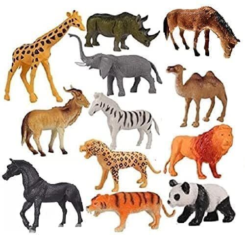 veryke 12 Pcs Realistic Jungle Animal Figurines-picture-25